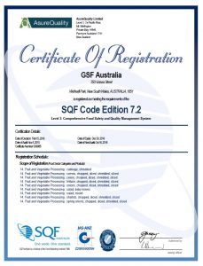 Comprehensive Food Safety Certificate