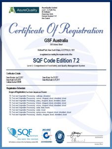 Comprehensive Food Safety Certificate